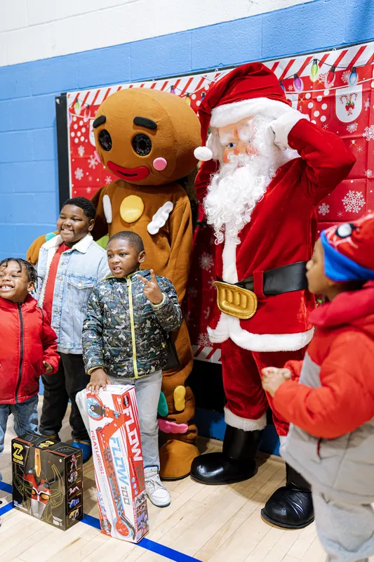 Children meeting Santa at a KHA holiday event